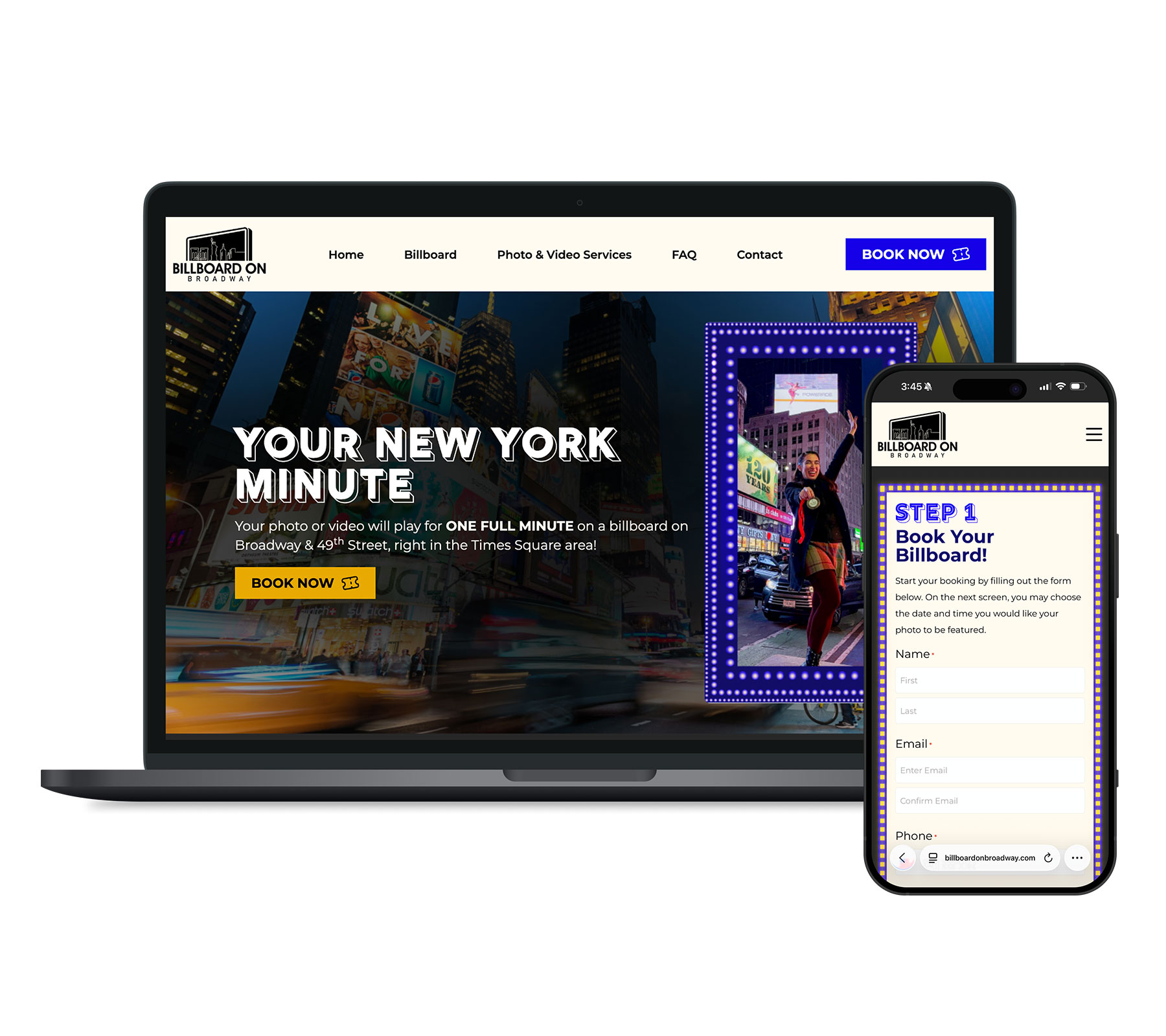 Billboard on Broadway Website